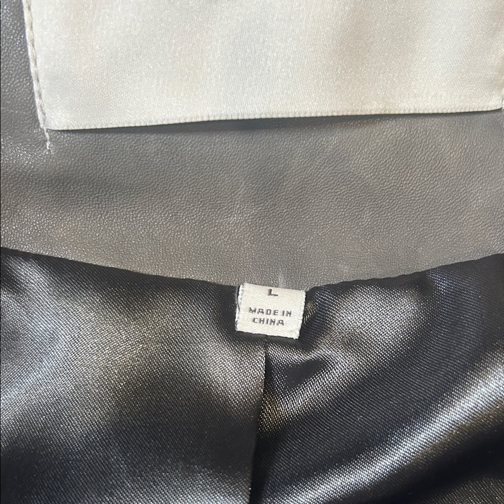 Valette Taupe genuine lamb Leather Jacket L - Picture 9 of 11
